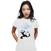 Load image into Gallery viewer, Secret_Shirts Fitted Shirts, Woman / Small / White RIP The Cat
