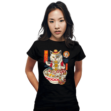 Load image into Gallery viewer, Daily_Deal_Shirts Fitted Shirts, Woman / Small / Black Ramen Cat Pirate
