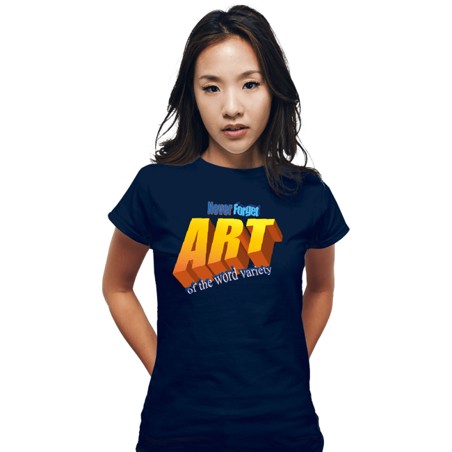 Secret_Shirts Fitted Shirts, Woman / Small / Navy Word Art