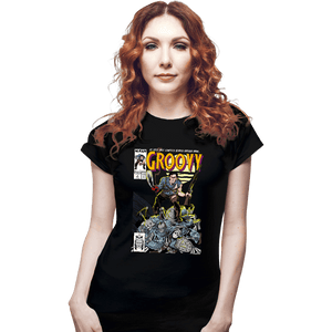Secret_Shirts Fitted Shirts, Woman / Small / Black Groovy Comics