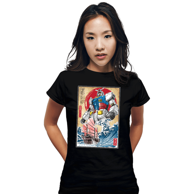 Daily_Deal_Shirts Fitted Shirts, Woman / Small / Black RX-78-2 Gundam in Japan