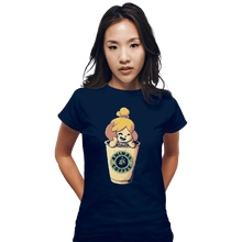 Load image into Gallery viewer, Shirts Fitted Shirts, Woman / Small / Navy Animal Coffee
