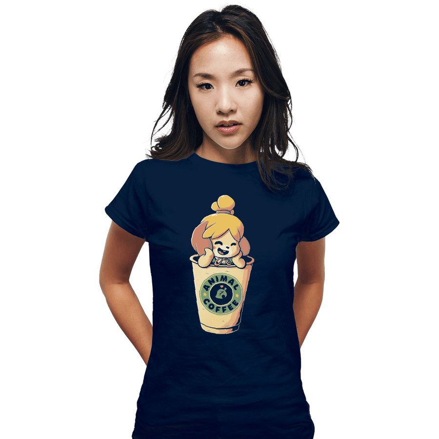 Shirts Fitted Shirts, Woman / Small / Navy Animal Coffee