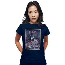 Load image into Gallery viewer, Shirts Fitted Shirts, Woman / Small / Navy Visit Hogwarts
