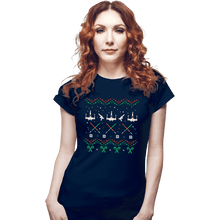 Load image into Gallery viewer, Secret_Shirts Fitted Shirts, Woman / Small / Navy A Rogue Christmas
