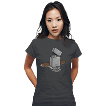 Load image into Gallery viewer, Shirts Fitted Shirts, Woman / Small / Charcoal Out Of Fuel
