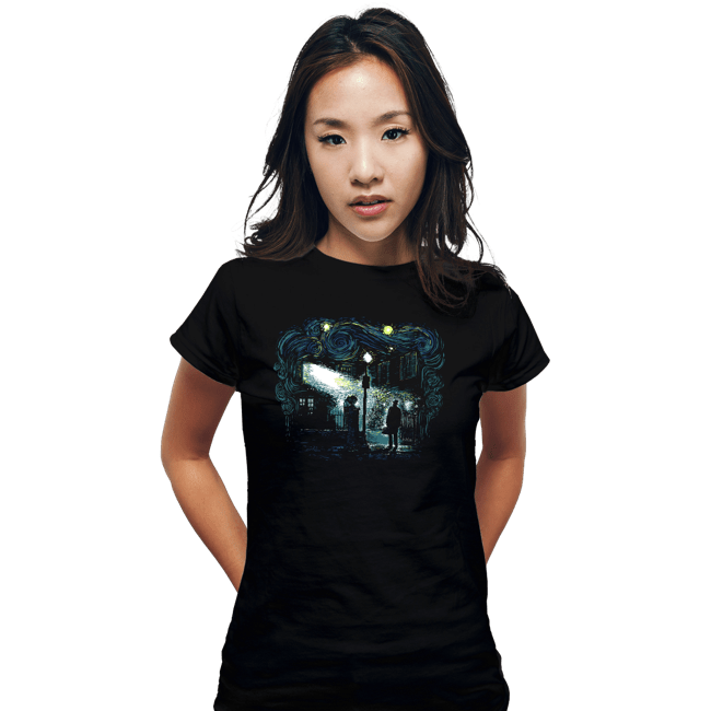 Secret_Shirts Fitted Shirts, Woman / Small / Black Starry Exorcist