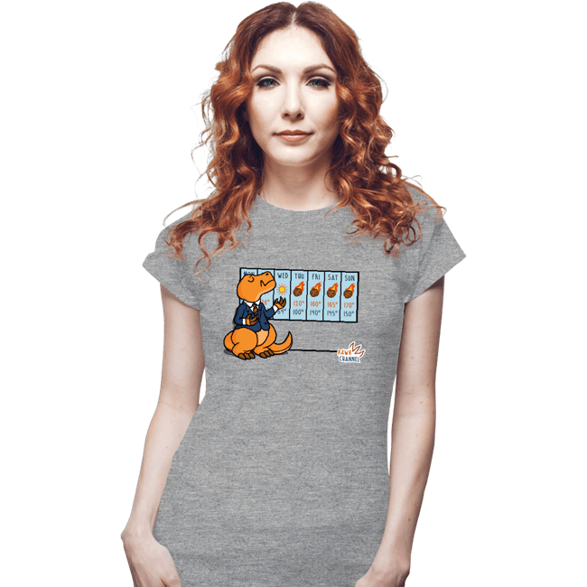 Secret_Shirts Fitted Shirts, Woman / Small / Sports Grey Weather T-Rex