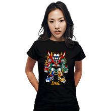 Load image into Gallery viewer, Daily_Deal_Shirts Fitted Shirts, Woman / Small / Black Chibi Voltron
