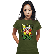 Load image into Gallery viewer, Daily_Deal_Shirts Fitted Shirts, Woman / Small / Military Green Rogue 97
