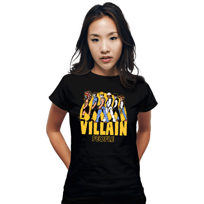 Daily_Deal_Shirts Fitted Shirts, Woman / Small / Black The Villain People