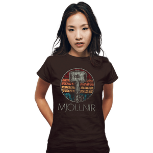 Shirts Fitted Shirts, Woman / Small / Black Retro Mjollnir