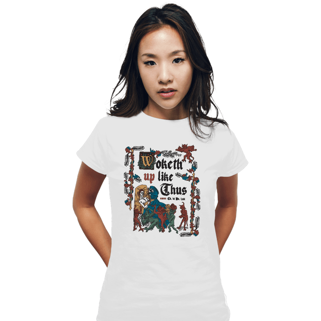 Secret_Shirts Fitted Shirts, Woman / Small / White Woketh Up Like This