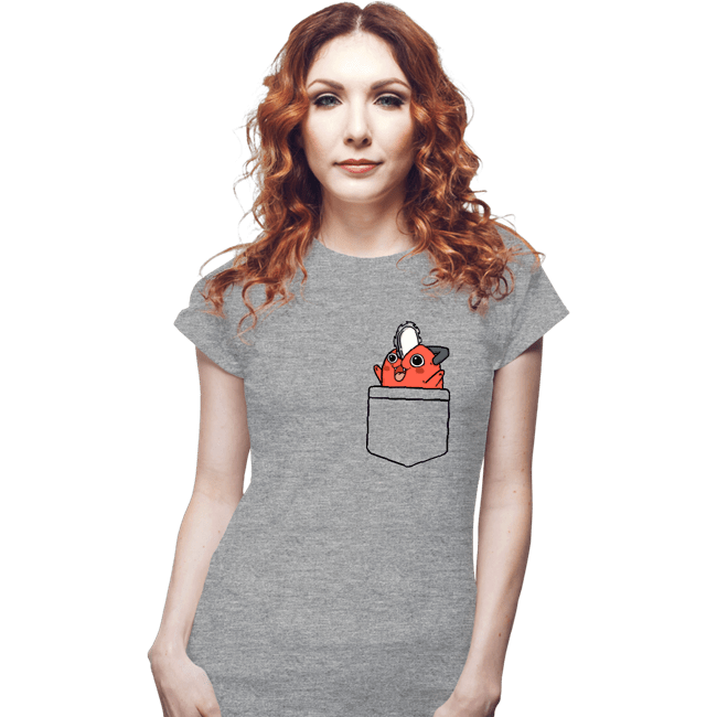 Secret_Shirts Fitted Shirts, Woman / Small / Sports Grey Pocket Pochita