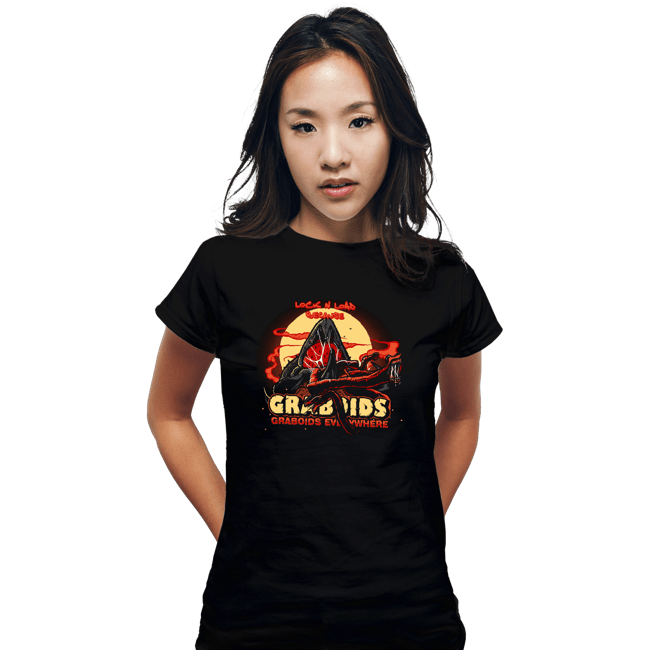 Secret_Shirts Fitted Shirts, Woman / Small / Black Graboids Everywhere
