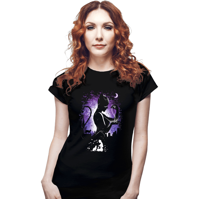 Secret_Shirts Fitted Shirts, Woman / Small / Black The Cat.