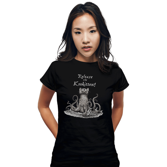 Secret_Shirts Fitted Shirts, Woman / Small / Black The Krakitten