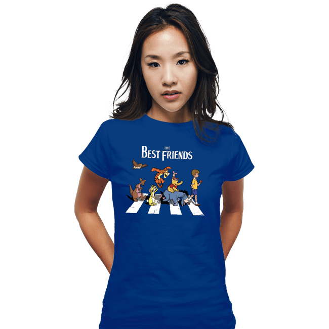 Daily_Deal_Shirts Fitted Shirts, Woman / Small / Royal Blue The Best Friends Road