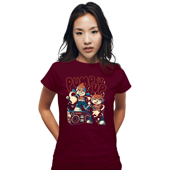 Secret_Shirts Fitted Shirts, Woman / Small / Maroon Pump It Up