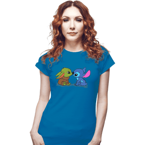 Shirts Fitted Shirts, Woman / Small / Sapphire Kawaii Babies