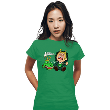 Load image into Gallery viewer, Shirts Fitted Shirts, Woman / Small / Irish Green Lokibite
