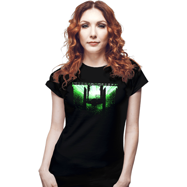 Daily_Deal_Shirts Fitted Shirts, Woman / Small / Black Cosmic Storm