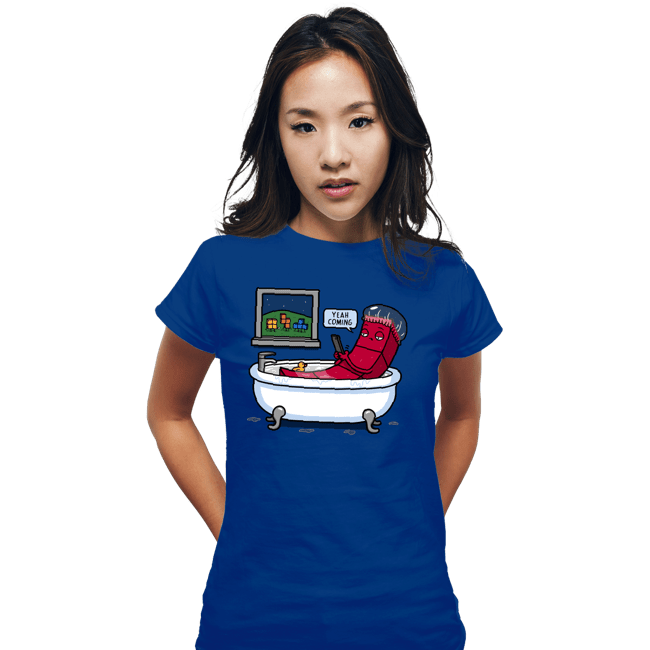 Daily_Deal_Shirts Fitted Shirts, Woman / Small / Royal Blue Piece On The Way