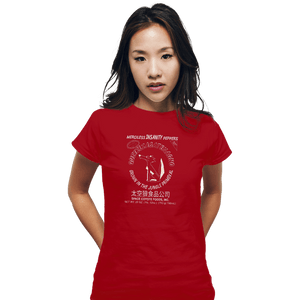 Daily_Deal_Shirts Fitted Shirts, Woman / Small / Red Space Coyote Sriracha