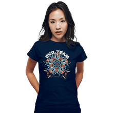 Load image into Gallery viewer, Daily_Deal_Shirts Fitted Shirts, Woman / Small / Navy Evil Team
