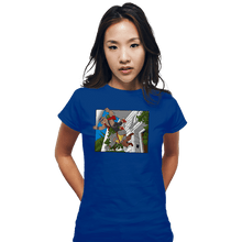 Load image into Gallery viewer, Daily_Deal_Shirts Fitted Shirts, Woman / Small / Royal Blue Thrown Out
