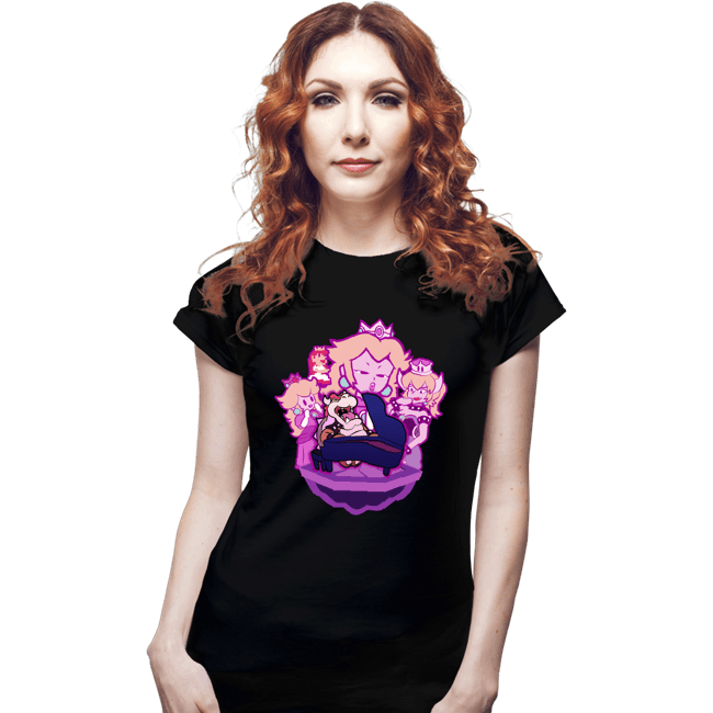 Daily_Deal_Shirts Fitted Shirts, Woman / Small / Black Peaches!