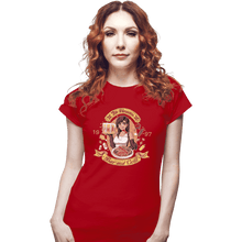 Load image into Gallery viewer, Shirts Fitted Shirts, Woman / Small / Red 7th Heaven Bar And Grill
