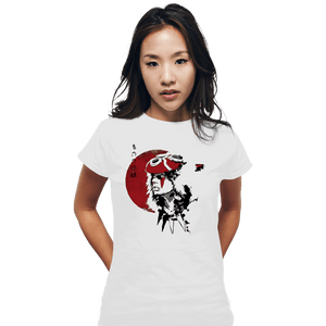 Shirts Fitted Shirts, Woman / Small / White Red Sun Princess