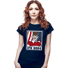 Load image into Gallery viewer, Shirts Fitted Shirts, Woman / Small / Navy Clone High President

