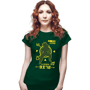 Shirts Fitted Shirts, Woman / Small / Irish Green Saiyan Power Over 9000