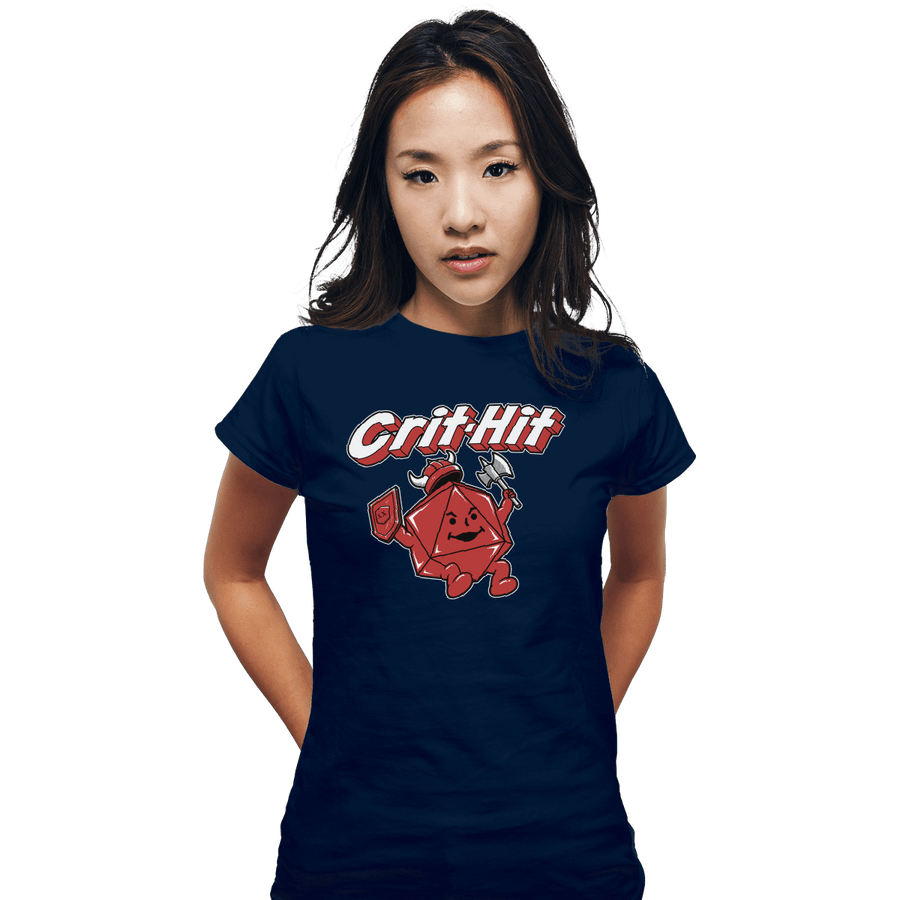 Shirts Fitted Shirts, Woman / Small / Navy Crit-Hit