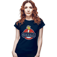 Load image into Gallery viewer, Shirts Fitted Shirts, Woman / Small / Navy Springfield Monorail
