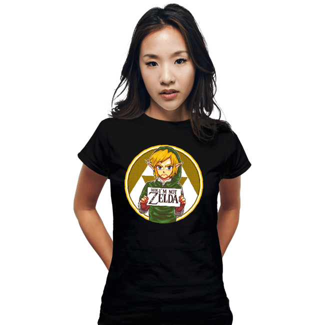 Secret_Shirts Fitted Shirts, Woman / Small / Black Not Zelda!
