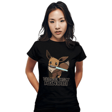 Load image into Gallery viewer, Shirts Fitted Shirts, Woman / Small / Black Eevee Wan Kenobi
