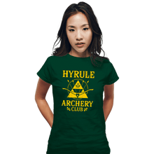 Load image into Gallery viewer, Daily_Deal_Shirts Fitted Shirts, Woman / Small / Irish Green Hyrule Archery Club
