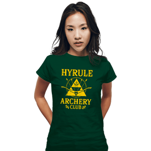 Daily_Deal_Shirts Fitted Shirts, Woman / Small / Irish Green Hyrule Archery Club