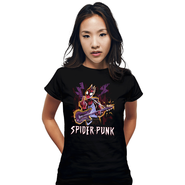 Secret_Shirts Fitted Shirts, Woman / Small / Black The Spider Punk