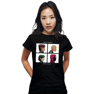 Daily_Deal_Shirts Fitted Shirts, Woman / Small / Black Squid Gamez