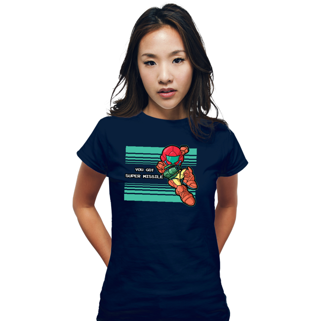 Daily_Deal_Shirts Fitted Shirts, Woman / Small / Navy Mega Missile!
