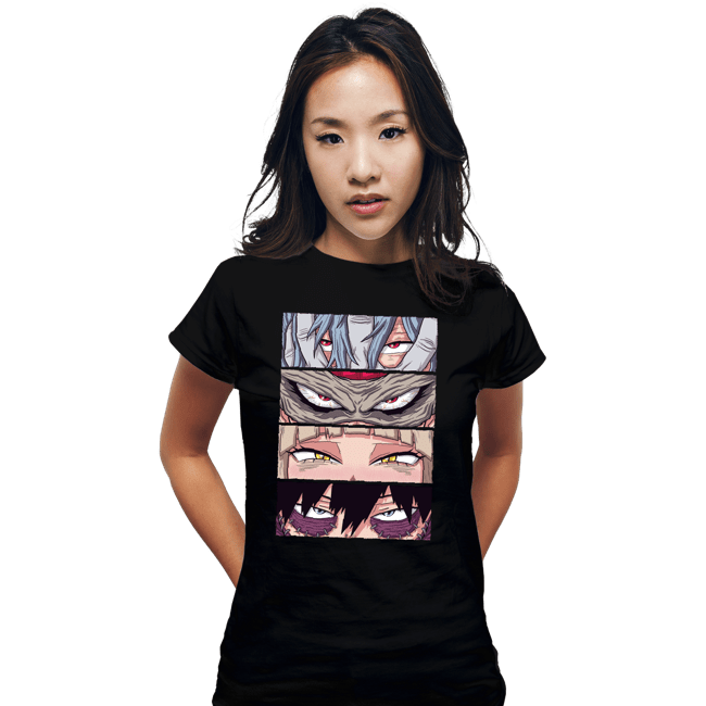 Daily_Deal_Shirts Fitted Shirts, Woman / Small / Black MHA Villains Eyes