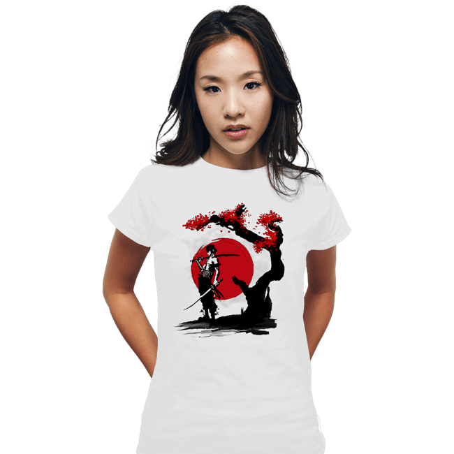 Shirts Fitted Shirts, Woman / Small / White Swordsman Pirate
