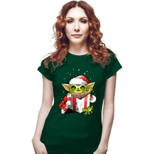 Load image into Gallery viewer, Daily_Deal_Shirts Fitted Shirts, Woman / Small / Irish Green The Force Of Christmas
