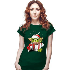 Daily_Deal_Shirts Fitted Shirts, Woman / Small / Irish Green The Force Of Christmas