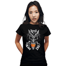 Load image into Gallery viewer, Daily_Deal_Shirts Fitted Shirts, Woman / Small / Black Dragon Skull Dice
