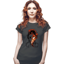 Load image into Gallery viewer, Daily_Deal_Shirts Fitted Shirts, Woman / Small / Charcoal Power God Of Fire

